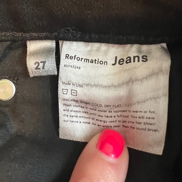 Reformation Perri Black High Waist Jeans - Picture 5 of 6